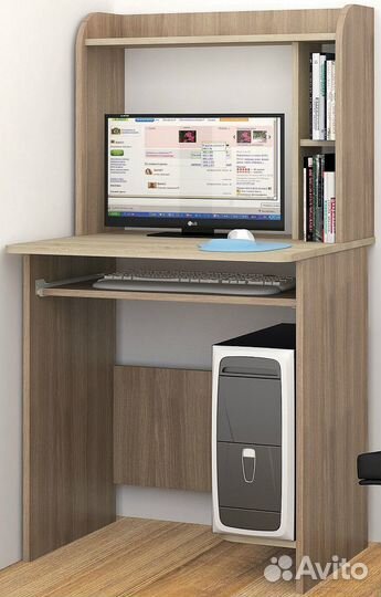 Стол компьютерный Грета-1 лдсп тэкс ясень шимо, ду