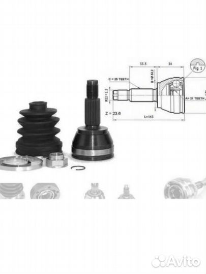 Шрус ford focus 1