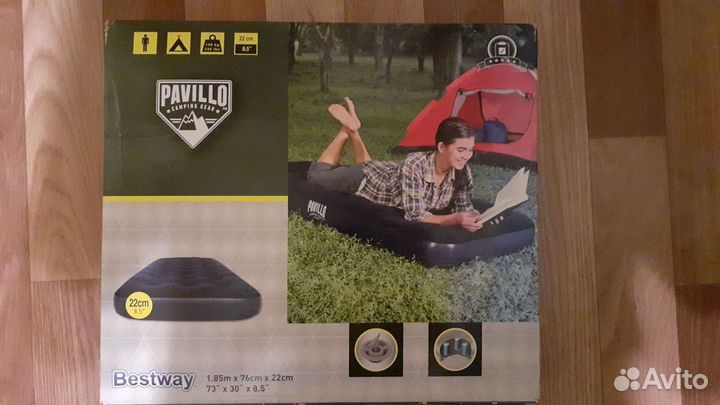 Надувная кровать односпальная новая