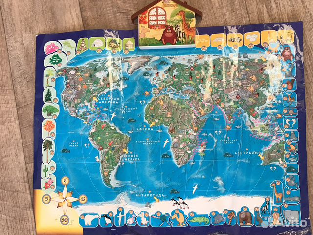 Карта мира интерактивная игра плакат