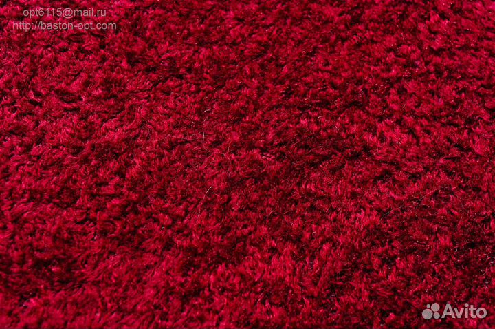 Длинношерстный красный ковёр 23м