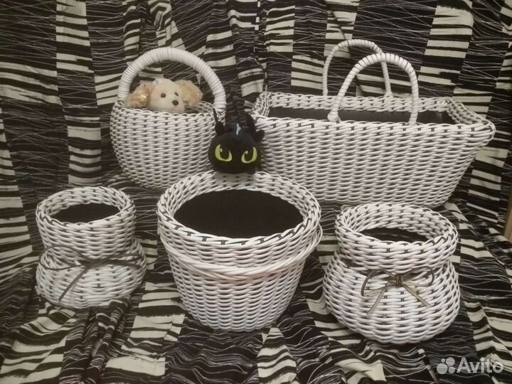 Кашпо, лежанки для животных из ротанга
