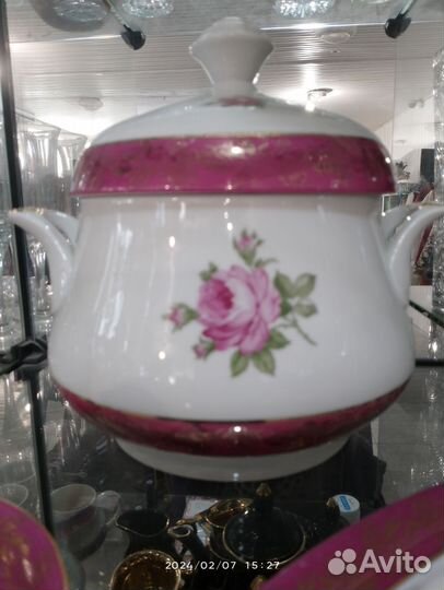 Супница фарфор ГДР, маслёнка, салатницы