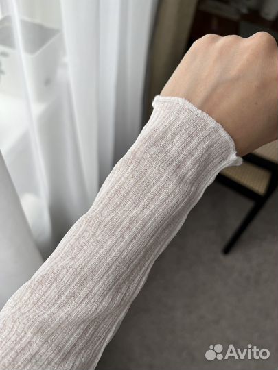 Женская прозрачная белая кофта, топ в стиле zara