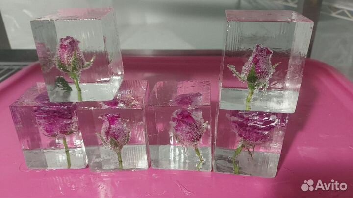 Лед с цветком для напитков 15020 грамм