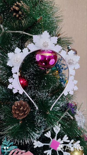 Ободок для девочки снежинка