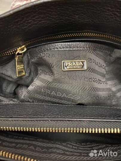 Сумка prada натуральная кожа