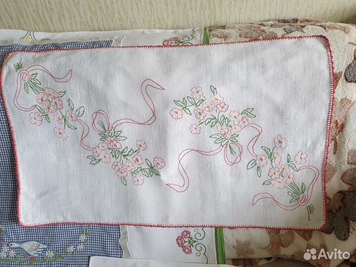 Винтажные салфетки, полотенце лен