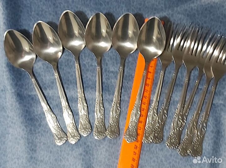 Нержавейка ложки вилки ножи половник мельхиор