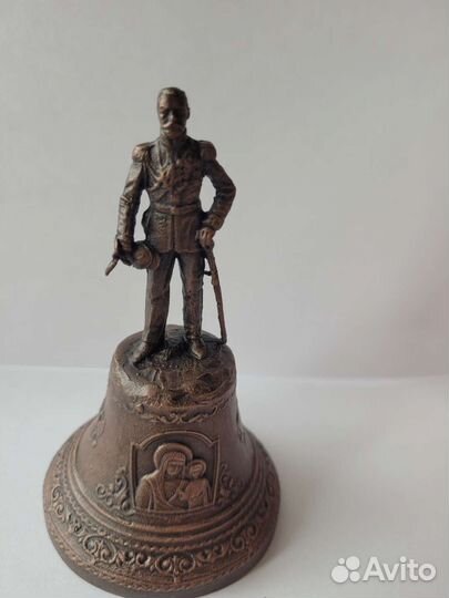 Колокольчик бронзовый Николай II