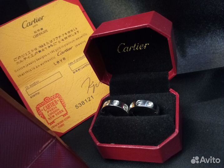 Серьги кольца Cartier