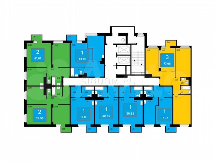 2-к. квартира, 61 м², 19/25 эт.