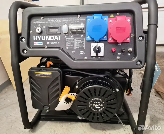 Генератор бензиновый hyundai HHY 9020FE-T