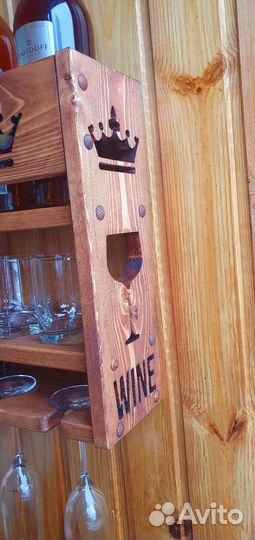 Винная полка корона/полка под бокалы