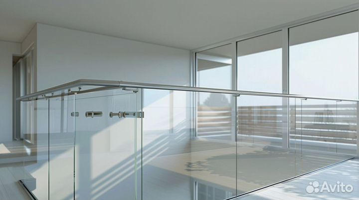 Ограждения для лестниц из стекла