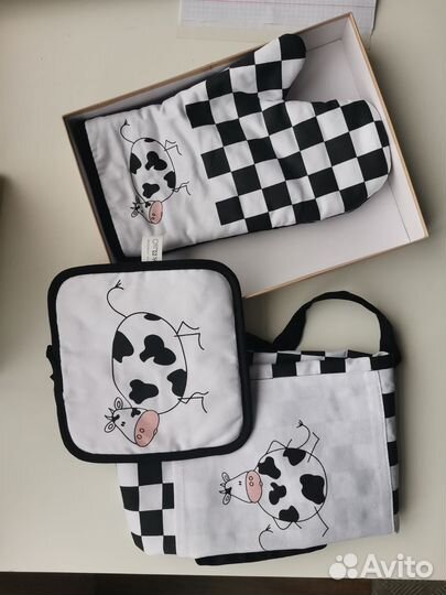 Набор фартук, рукавичка, прихватка