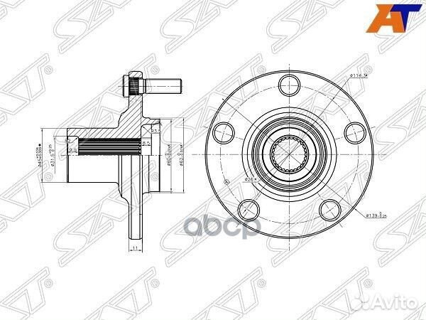Ступица перед toyota camry/harrier/highlander/K