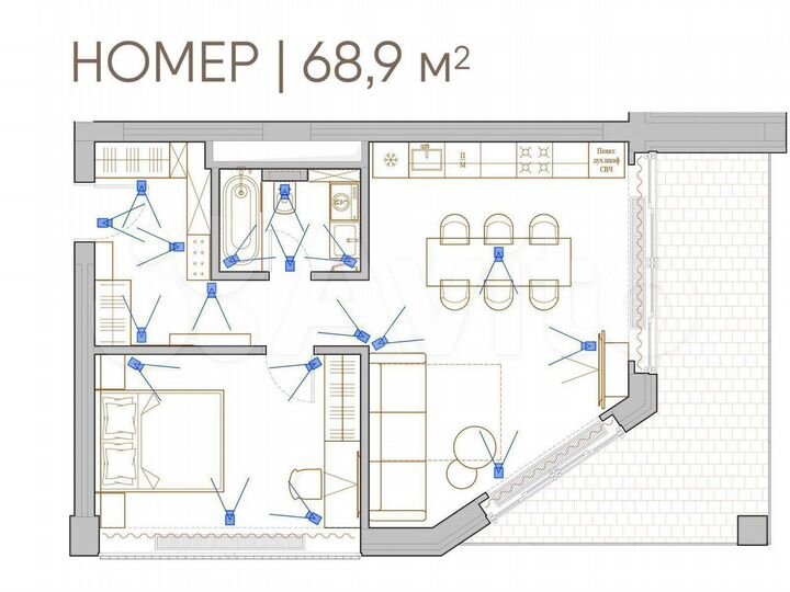 3-к. апартаменты, 67,6 м², 5/5 эт.