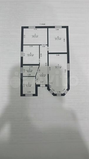 Коттедж 124 м² на участке 7,5 сот.