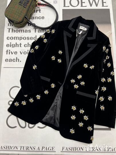 Пиджак miu miu бархатный