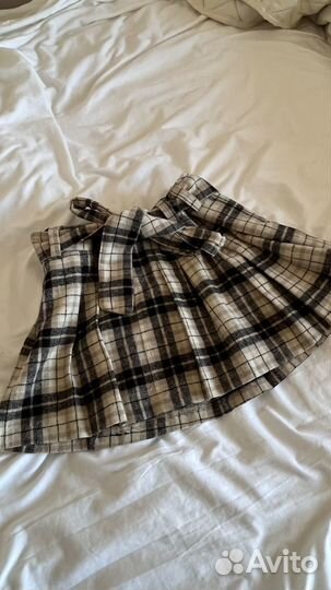 Юбка шерсть 100% vintage в клетку