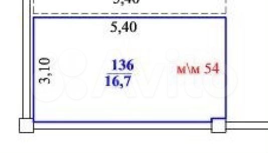 Машиноместо, 17 м²