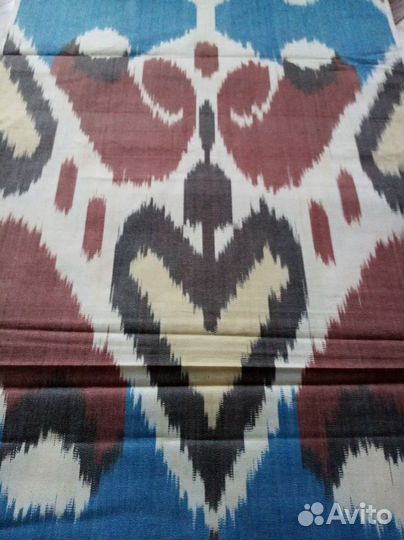 Узбекский хлопковый икат ручного ткачества. FM001