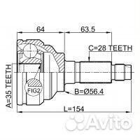 ШРУС наружный 35x56 5x28 (mazda MPV LW 1999-2006)