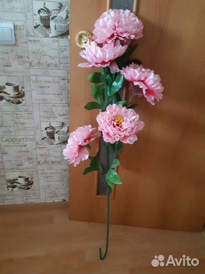 Пеларгония герань искусственная пионы