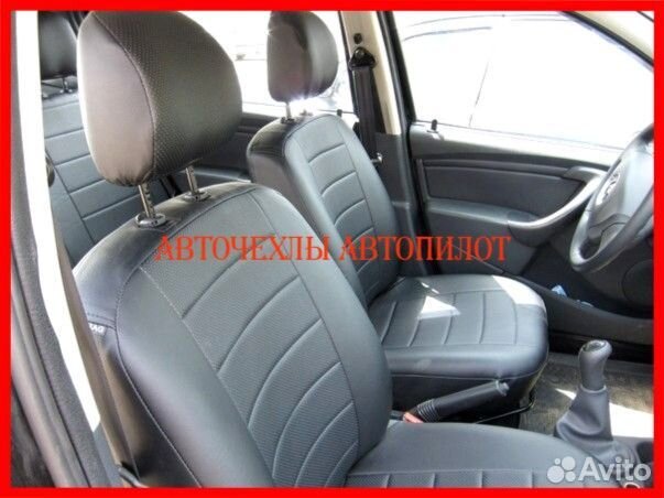 Чехлы Автопилот Renault Sandero 1 из экокожи чёрны