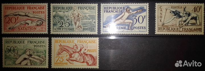Франция 1953 Олимпиада Спорт Mi 978-983 **