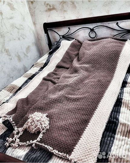 Плед вязаный