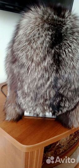 Шапка ушанка из чернобурки. Размер 58-60. Можно и