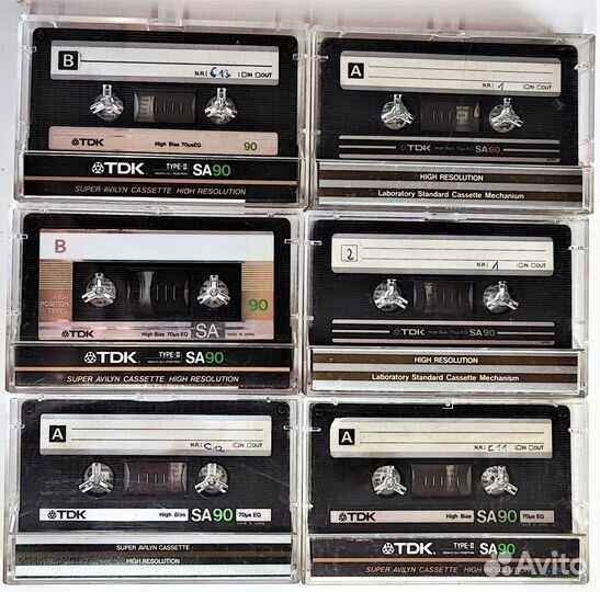 Аудиокассеты Basf chrome TDK SA 90 Sony UX S