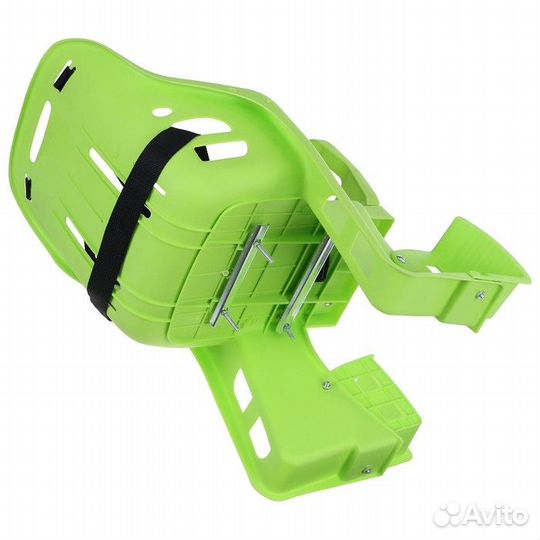 Велокресло заднее, крепление на багажник, цвет зел