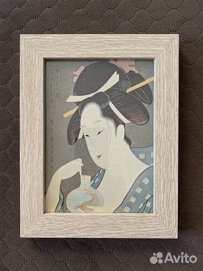 Репродукции - японская цветная гравюра в рамке