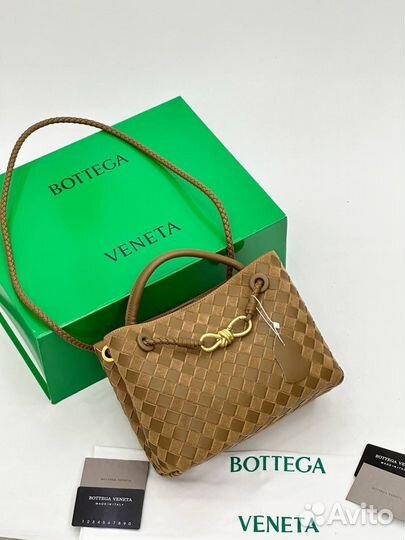 Сумка с ручкой Bottega Veneta замша кожа