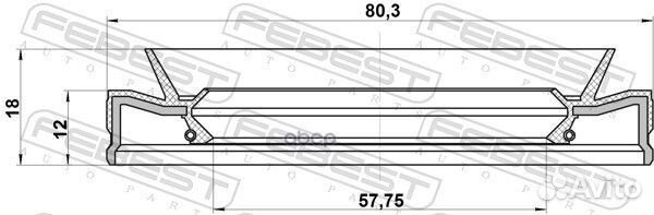 Сальник привода 95HEY59801218R Febest