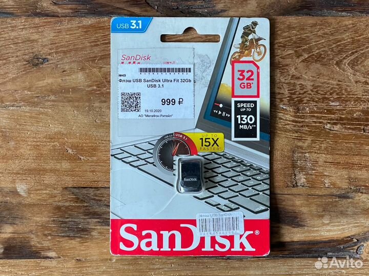 Флэш USB Sandisk Ultra Fit 32 Gb новый