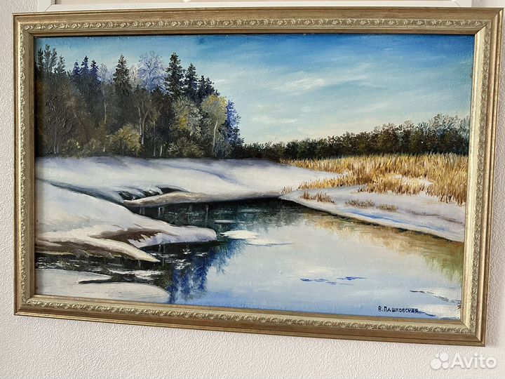 Картина маслом пейзаж 34х54 см