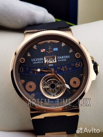 Бомбезные классические мужские часы Ulysse Nardin