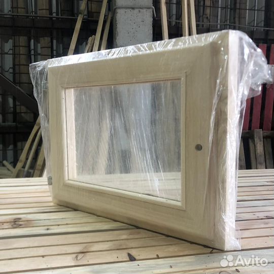 Окно для бани липа, 400*500*50 мм
