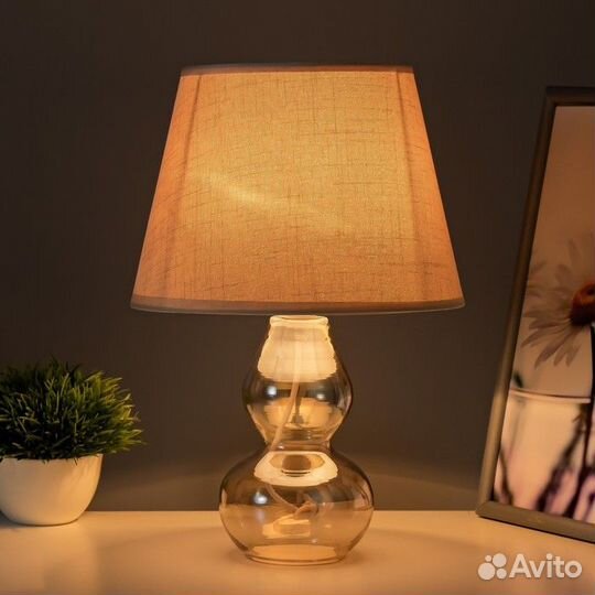 Настольная лампа 'Бабена' Е27 40Вт бежевый 21х21х3