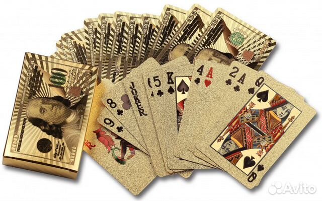 Карты игральные пластиковые (Золото/Серебро)