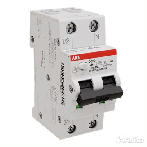 Дифференциальные автомат ABB DS201 16A/0,03A 6ka