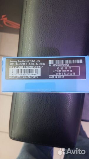 Внешний SSD 4тб Samsung T5 Evo