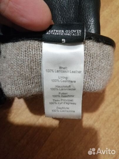 Warmen перчатки кожа, кашемир