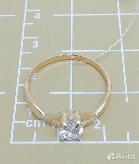 Золотое кольцо из красного золота 585 пробы, встав