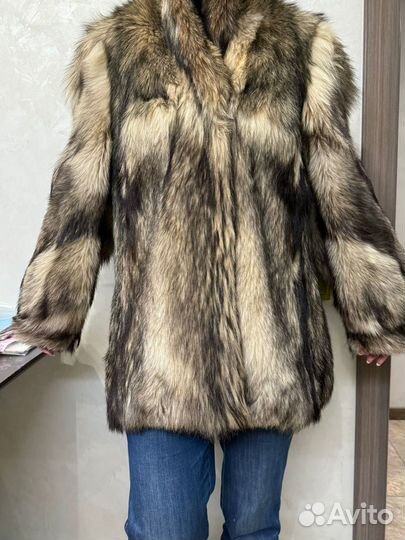 Шикарный полушубок волк Из Европы