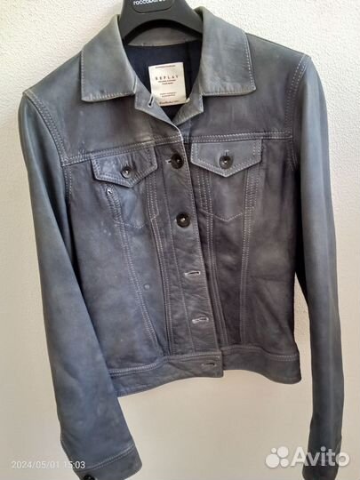 Куртка, пиджак, натуральная кожа replay италия
